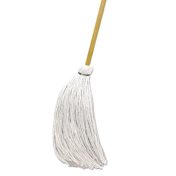 Boardwalk® Handle-deck Mops, 16 Oz White Rayon Head, 57" Natural Wood Handle, 12-carton freeshipping - TVN Wholesale
